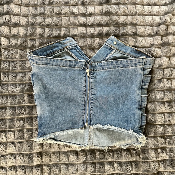 AKIRA Light Blue Denim Corset - Picture 2 of 5